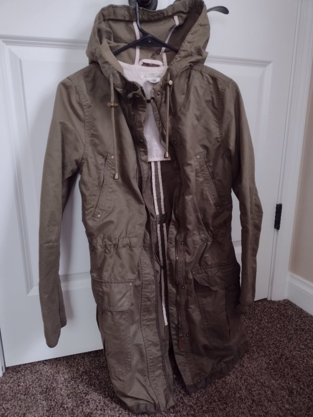 H&M L.O.GG. US 4 Green Military Cargo Style Jacket